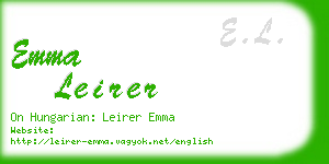 emma leirer business card